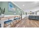 Spacious breakfast bar with seating, open floor plan, and inviting living area at 1014 Thomas Ave., North Myrtle Beach, SC 29582