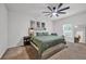 Comfortable bedroom featuring a ceiling fan, neutral walls, and natural light at 112 Carolina Lakes Blvd., Myrtle Beach, SC 29588
