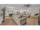 Open concept living area with views of the dining area and modern kitchen at 112 Carolina Lakes Blvd., Myrtle Beach, SC 29588