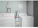 Laundry area with washer, dryer, and storage solutions, providing practicality and organization at 113 Woodland Dr., Murrells Inlet, SC 29576