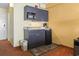 Efficient kitchenette area with a microwave, sink, cabinets, and mini-fridge, perfect for convenient in-room dining at 1501 S Ocean Blvd. # 1231, Myrtle Beach, SC 29577