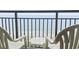 Enjoy breathtaking ocean views from the comfort of your balcony, complete with chairs at 1501 S Ocean Blvd. # 1231, Myrtle Beach, SC 29577