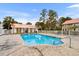 Community pool with clear water, poolside cabana and manicured landscaping with convenient stairs and railing access at 193 Charter Dr. # E7, Longs, SC 29568