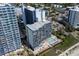 An aerial view of a multi-story condo building with pool and beach access at 2001 S Ocean Blvd. # 914, Myrtle Beach, SC 29577