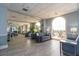 Relaxing lobby with neutral furniture, tile flooring and floor-to-ceiling arched windows at 2001 S Ocean Blvd. # 914, Myrtle Beach, SC 29577