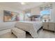 Beautifully decorated bedroom with a ceiling fan, large windows, and carpet at 3420 Logan St., Conway, SC 29526