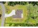 Aerial view of a single-Gathering home with a long driveway and lush landscaping at 3995 Tillmond Dr., Conway, SC 29526