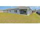 Lawn and exterior view of backyard featuring a covered patio with sliding glass door at 414 Glade Ct., Loris, SC 29569