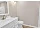 Bathroom boasts a vanity with plenty of drawers and a modern toilet at 4339 Baldwin Ave. # 4339, Little River, SC 29566