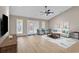 A vaulted ceiling and an open floorplan are highlighted in the living room at 4339 Baldwin Ave. # 4339, Little River, SC 29566