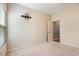 Empty bedroom with a blank wall, ceiling fan, closet and natural light at 436 Cotton Grass Dr., Loris, SC 29569