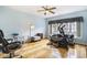 Office space featuring hardwood floors, a ceiling fan, and natural light at 44 Hamby Dr., Pawleys Island, SC 29585