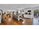 Spacious kitchen with an island, modern appliances, and open access to living areas at 476 Lakeshore Dr., Pawleys Island, SC 29585