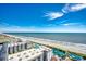 Stunning aerial view of the beach and ocean, highlighting the amazing waterfront location at 5905 S Kings Hwy. # 1717, Myrtle Beach, SC 29575