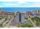 Oceanfront aerial view with multiple buildings, and roadways at 601 Mitchell Dr. # 806, Myrtle Beach, SC 29577