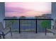 Balcony outdoor seating with beautiful skyline views at 601 Mitchell Dr. # 806, Myrtle Beach, SC 29577