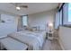 Comfortable and bright main bedroom featuring neutral colors and coastal views at 601 Mitchell Dr. # 806, Myrtle Beach, SC 29577