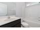 Bathroom with large vanity, mirror, and bathtub shower at 618 Lightwood Dr., Conway, SC 29526