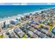 Gorgeous aerial view of the town and the coastline with the ocean in the background at 720 N Waccamaw Dr. # 202, Garden City Beach, SC 29576