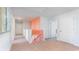 Hallway featuring unique coral colored wall feature on a staircase at 738 Chazen Way, Longs, SC 29568