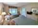 Relaxing bedroom with two beds, a dresser with a TV, and a window with natural light at 75-4 Weehawka Way # 4, Pawleys Island, SC 29585