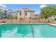 View of the Community Pool with clean water, brick-bordered, and vintage brick perimeter at 807 N Waccamaw Dr., Murrells Inlet, SC 29576