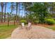 Beautiful backyard patio with seating and lush landscaping at 8207 Timber Ridge Rd., Conway, SC 29526