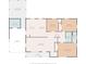 Floor plan showing dimensions of living spaces, bedrooms, bathrooms, kitchen and laundry at 96 Middleton Rd., Andrews, SC 29510