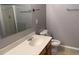 A bathroom featuring a single sink vanity with wood cabinets, standard toilet and shower at 962 Willow Bend Dr., Myrtle Beach, SC 29579