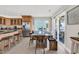 Dining area with granite counter, tile floors and ocean views at 969 S Waccamaw Dr., Garden City Beach, SC 29576