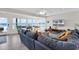 Living room with stylish furniture and ocean view at 969 S Waccamaw Dr., Garden City Beach, SC 29576