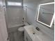 Clean bathroom with shower-tub, vanity, and an illuminated mirror at Tbd 7 Duford Rd., Nichols, SC 29581