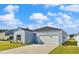 Charming single-story home with light blue siding, an attached one car garage, and a well-manicured lawn at 1004 Sentinel Ct., Little River, SC 29566