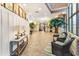 Inviting hotel lobby with tile floors, comfortable wicker chairs, and stylish decor at 1105 S Ocean Blvd. # 724, Myrtle Beach, SC 29577