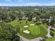 Beautiful aerial view overlooking a well-manicured golf course and tree-lined homes at 1590 Landing Rd., Myrtle Beach, SC 29577