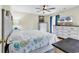 Bedroom featuring a bed with light and dark colored comforter and dark entertainment center at 17 South Oak Dr., Surfside Beach, SC 29575