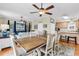 Bright dining area open to the living room and kitchen, perfect for entertaining at 17 South Oak Dr., Surfside Beach, SC 29575