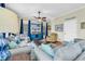 Inviting living room with hardwood floors, comfortable seating, and a ceiling fan at 17 South Oak Dr., Surfside Beach, SC 29575