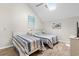 Vaulted ceiling bedroom with two twin beds and a flat screen TV at 1891 Colony Dr. # 15 J, Surfside Beach, SC 29575
