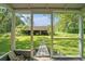 View from the rear porch showing lush greenery and a charming landscape at 1895 Bucksville Dr., Conway, SC 29527