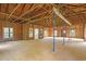 Spacious unfinished garage with open framework, presenting opportunity for various layouts and uses at 1895 Bucksville Dr., Conway, SC 29527