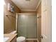 Bathroom featuring a shower with glass doors and a light vanity with sink at 191 Maison Dr. # B-123, Myrtle Beach, SC 29572