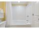 Clean bathroom featuring a shower-tub combination and a well-lit vanity area at 2201 South Ocean Blvd. # 1808, Myrtle Beach, SC 29577