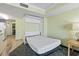 View of Murphy bed in a studio apartment that includes a small kitchen to the left at 2201 South Ocean Blvd. # 1808, Myrtle Beach, SC 29577