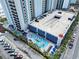 Aerial view of resort featuring a splash pad and swimming pools at 2311 South Ocean Blvd. # 559, Myrtle Beach, SC 29577