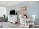 Cozy dining area with a small table, two chairs, and a view of the TV at 2311 South Ocean Blvd. # 559, Myrtle Beach, SC 29577