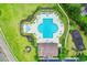 Aerial view of a community pool, tennis courts and basketball courts at 2317 Myerlee Dr., Myrtle Beach, SC 29588