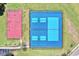 Aerial view of well-maintained basketball court and pickleball courts, perfect for active community engagement and neighborhood fun at 2317 Myerlee Dr., Myrtle Beach, SC 29588