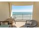 Inviting balcony showcasing ocean views, comfortable seating and a calming coastal atmosphere at 2507 S Ocean Blvd., North Myrtle Beach, SC 29582