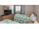 Bedroom with two twin beds, TV, and window at 2507 S Ocean Blvd., North Myrtle Beach, SC 29582